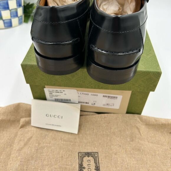 Men’s Gucci interlocking GG  Leather loafers size 11 made in Italy - Picture 10 of 13